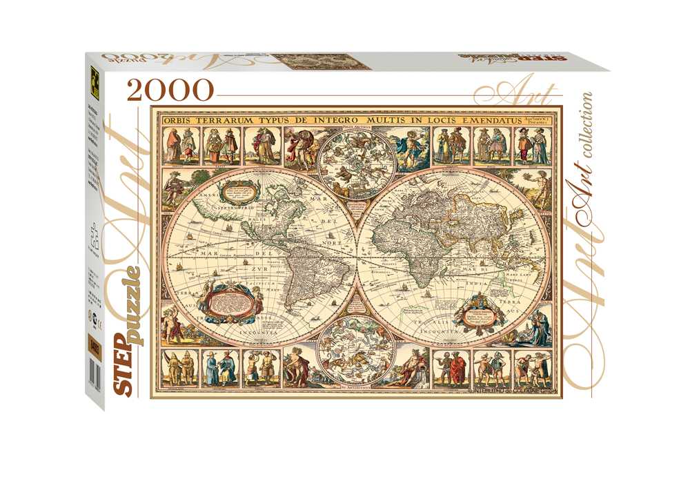 Пазл Step puzzle 2000 деталей: Историческая карта мира (УЦЕНКА)