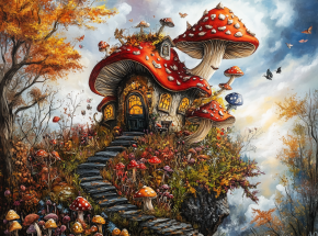 Пазл Алма мини 150 деталей. Домик для гномов