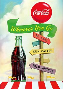 Пазл Trefl 1000 деталей: Coca-Cola. Куда бы вы ни пошли