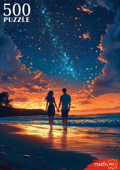 Пазл Рыжий Кот 500 деталей: Прогулка по пляжу