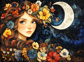 Пазл Алма мини 150 деталей. Девушка с косой