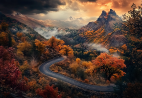 Пазл деревянный Алма 1000 деталей. Волшебство природы. Осенняя Армения.