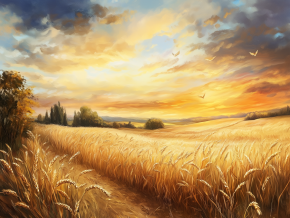 Пазл деревянный Алма 500 деталей. Волшебство природы. Пшеничное поле