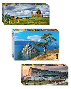 Набор Step Puzzle: Пейзажи России, 3 шт