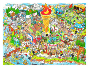 Пазл Pintoo 1200 деталей: Пэйджи. Горящий Олимпийский огонь