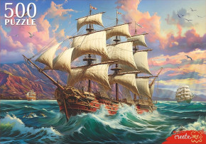 Пазл Рыжий Кот 500 деталей: Парусник на рассвете