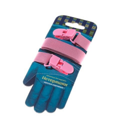 Детские нетеряшки (рост 0,8-1,4 м.) с пластиковой клипсой (розовые) (резинка для варежек)