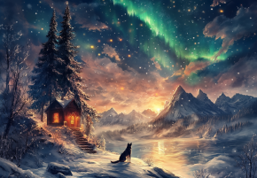 Пазл деревянный Алма 1000 деталей. Волшебство природы. Одиночество Севера.