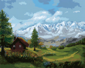 Картина по номерам Jazzle: Домик в горах