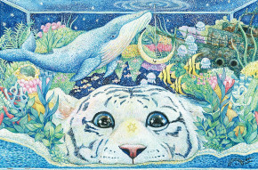 Пазл Pintoo 600 деталей: Cotton Lion. Водный мир белого тигра