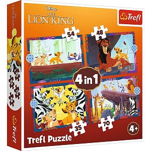 Пазл Trefl 35#48#54#70 деталей: Храбрый Король Лев