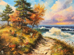 Пазл Алма мини 150 деталей. Сосны и море