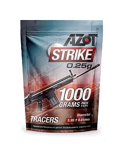Шары для страйкбола Azot Strike Tracers, диаметр 6 мм (вес 0,25 г) трассирующие (1 кг)