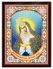 Алмазная мозаика с подрамником Рыжий Кот: Икона Божией Матери (частичное заполнение)