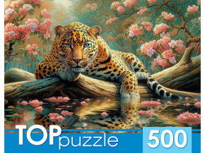 Пазл TOP Puzzle 500 деталей: Леопард на озере