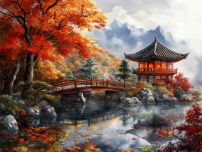 Пазл Алма деревянный 500 деталей. Волшебство природы. Отражение осени