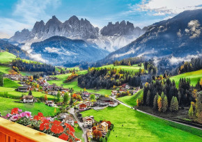 Пазл Trefl 1000 деталей: Святая Магдалена. Доломитовые Альпы, Италия