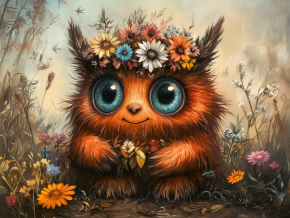 Пазл деревянный Алма 500 деталей. Милые монстрики. Рыжий мечтатель.