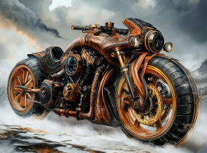 Пазл Алма мини 150 деталей. Двухколесный монстр