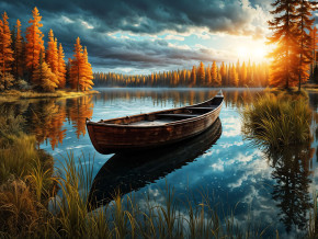 Пазл деревянный Алма 500 деталей Волшебство природы. Карелия. Озеро на рассвете