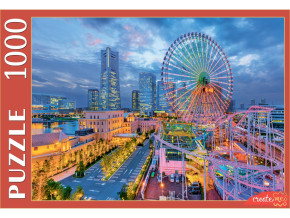 Пазл Рыжий Кот 1000 деталей: Япония. Вечерняя Йокогама