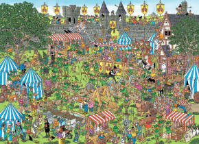 Пазл Jumbo 1500 деталей: Средневековый фестиваль