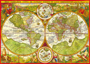 Пазл Step puzzle 1000 деталей: Карта мира Планциуса. 1594