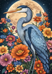 Пазл Cherry Pazzi 1000 деталей: Цапля в полнолуние