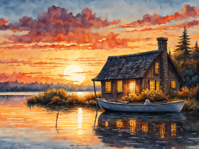 Пазл деревянный Алма 500 деталей Волшебство природы. Рассвет в Карелии