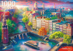 Пазл Рыжий Кот 1000 деталей: Амстердам с высоты птичьего полета