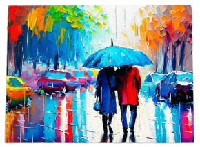 Алмазная мозаика с подрамником Рыжий Кот: Яркий дождь (полное заполнение)