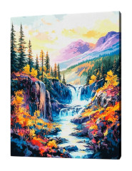 Картина по номерам на подрамнике Рыжий Кот: Осень в горах