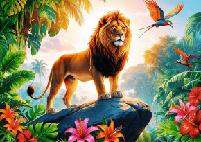 Пазл Trefl 200 деталей: Король джунглей