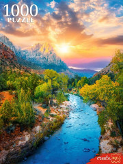 Пазл Рыжий Кот 1000 деталей: Речной пейзаж