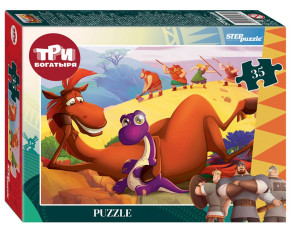 Пазл Step puzzle 35 деталей: Три богатыря и Пуп Земли