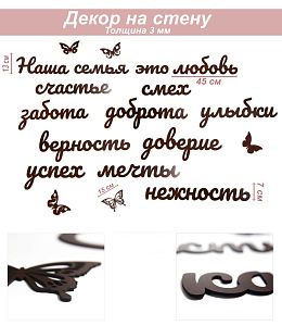 Слова 4 Наша семья это любовь, счастье, забота, доброта и т.д.