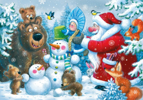 Пазл Step puzzle 24 Maxi деталей: Новогодняя полянка