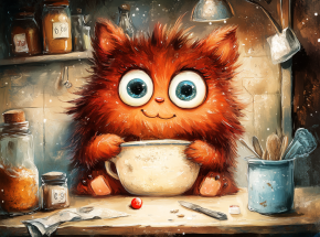 Пазл Алма мини 150 деталей. Рыжий монстрик