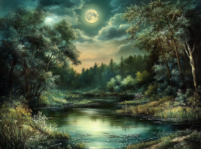 Пазл Алма мини 150 деталей. Ночное болото