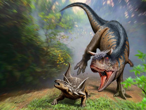 Пазл Prime 3D 500 деталей: Карнотавр против антарктопельты