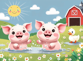 Пазл Trefl 30 деталей: Счастливая жизнь в деревне