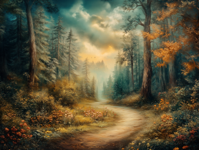 Пазл деревянный Алма 500 деталей. Волшебство природы. Лесная дорога