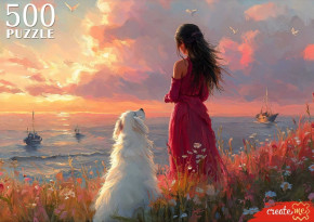 Пазл Рыжий Кот 500 деталей: На закате (УЦЕНКА)