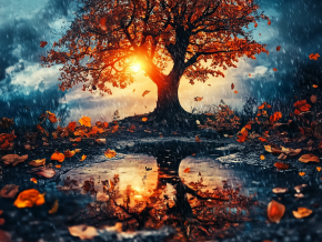 Пазл Алма деревянный 500 деталей. Волшебство природы. Осеннее зеркало.