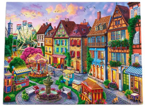 Алмазная мозаика с подрамником Рыжий Кот: Парк развлечений (полное заполнение)