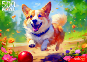 Пазл Рыжий Кот 500 деталей: Игривый корги