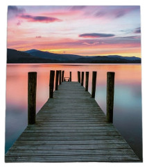 Алмазная мозаика с подрамником Рыжий Кот: Причал у озера (полное заполнение)