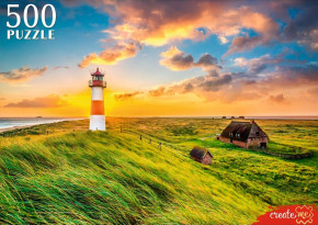 Пазл Рыжий Кот 500 деталей: Маяк на закате