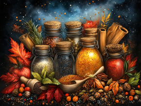 Пазл деревянный Алма 500 деталей. Цветы и натюрморты. Специи и приправы.