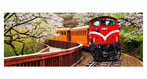 Пазл Pintoo 1000 деталей: Лесной поезд в национальном парке Алишань